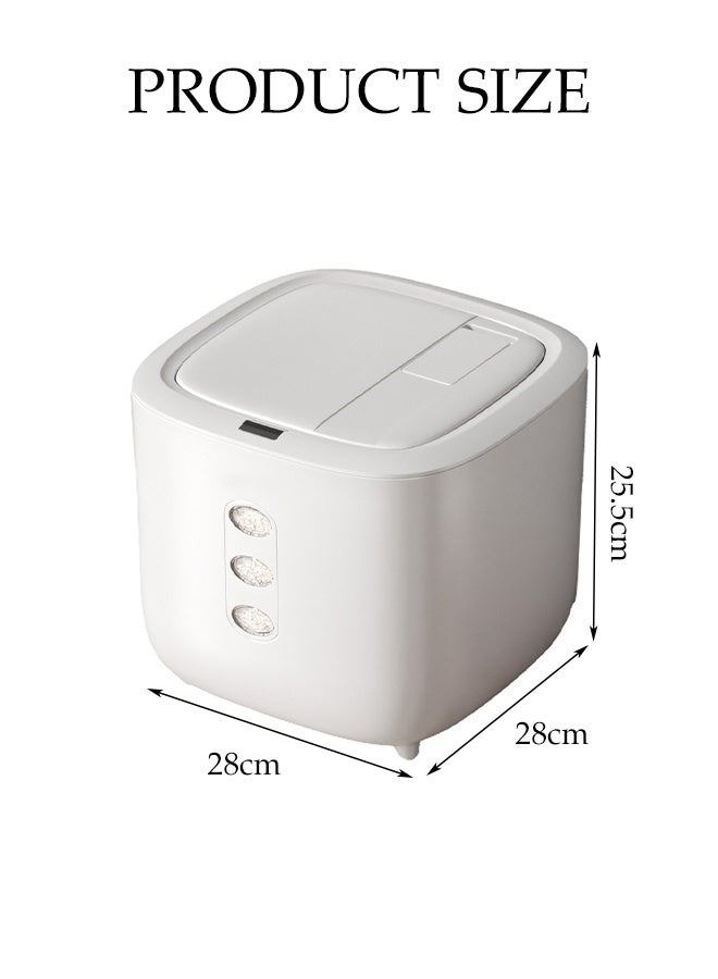 DUNISO Rice Dispenser, Sealing 10KG Rice Containers Storage,Multifunctional Moisture Insect-proof Rice Container, Sealed Household Grain Storage Bucket for Kitchen with Free Measuring Cup - Image 2