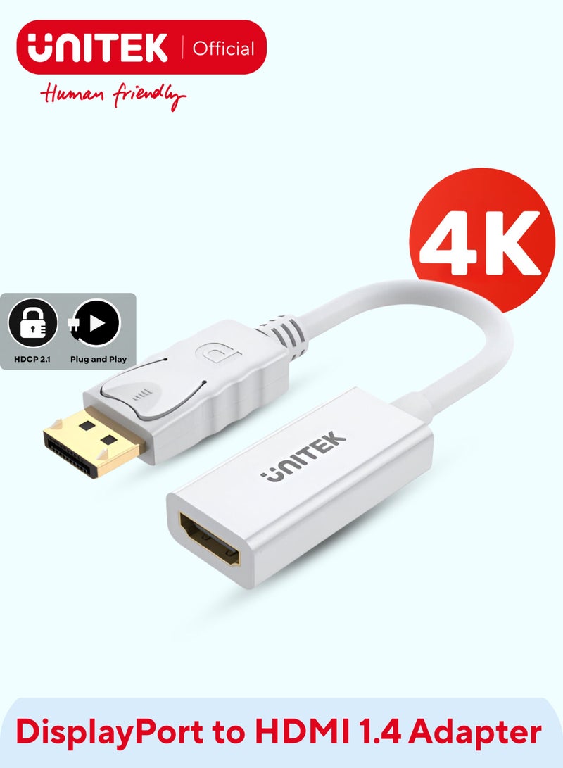 UNITEK 4K 30Hz DisplayPort to HDMI 1.4 Adapter - Image 1