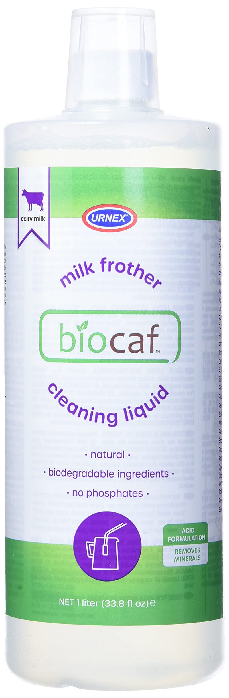 سائل تنظيف حليب ماكينة الإسبريسو بيكاف 1 لتر آمن قابل للتحلل خالي من الفوسفات وعديم الرائحة لخطوط الرغوة التلقائية وأوعية الحليب مثل إبريق الفولاذ