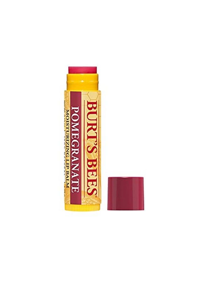 Burt's Bees مرطب شفاه طبيعي 100% بنكهة الرمان مع شمع العسل ومستخلصات الفاكهة - عبوة واحدة - Image 2