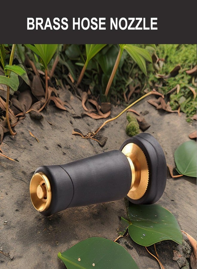 Nakcase Brass Hose Nozzle, Heavy-Duty Adjustable Garden Twist Hose Nozzle Shut Off Valve, Suitable for Cleaning Car, Watering Flowers, Lawns, Cleaning Ground (2 Pack) - Image 5