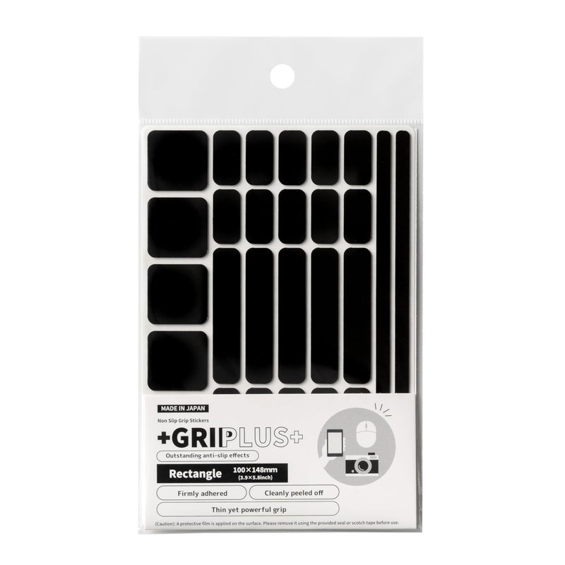 Non Slip Grip Stickers GRIPLUS Rectangle Black 100148mm3958inch