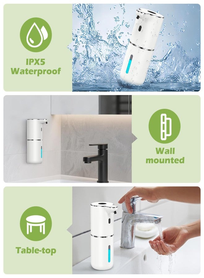 KeeKit Automatic Soap Dispenser, 380ml/12.8oz Touchless Foaming Soap Dispenser Rechargeable, Wall Mounted with 6-Level Adjust Automatic Soap Dispenserable Foam, IPX5 Waterproof, for Bathroom, Kitchen - Image 2