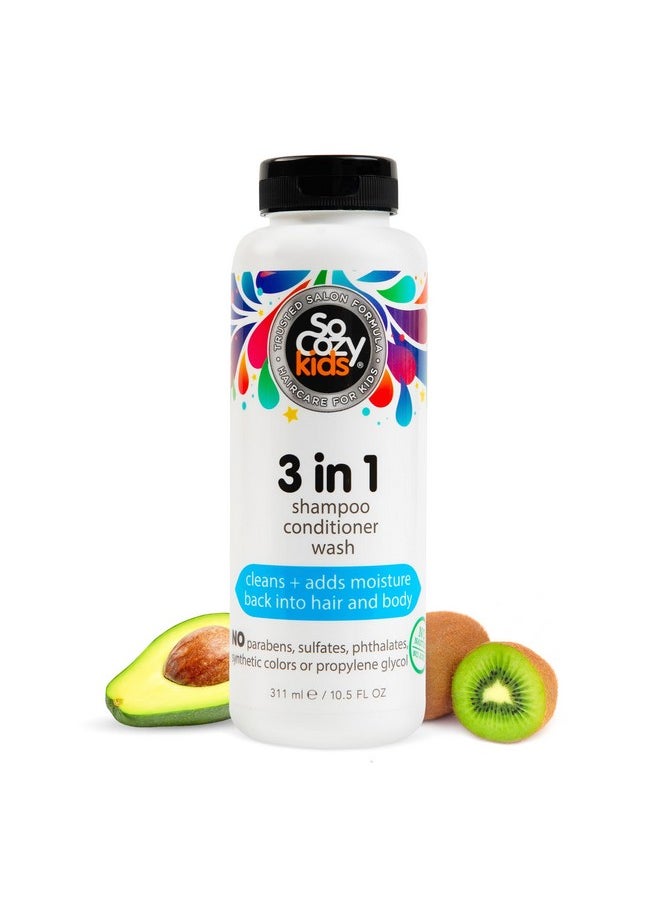 SO COZY So Cozy 3-in-1 Shampoo Conditioner Wash - All-in-1 Kids Moisturizing Body Wash - Paraben-Free (10.5 Fl.Oz.)  - Image 1