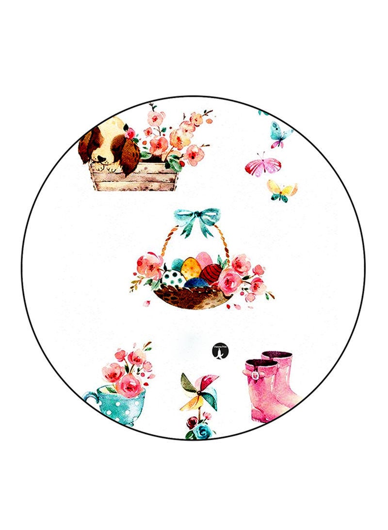 RKN Vintage Art Printed Large Pin Multicolour - Image 1