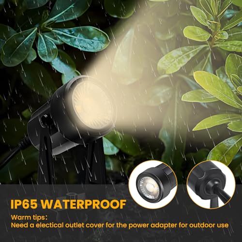 Svater 4 Pack Landscape Lighting Low Voltage,Outdoor Spotlights with Transformer, Plug in LED Spot Lights for Yard, Backyard,House 12V 3000K Warm White, IP65 Waterproof - Image 3