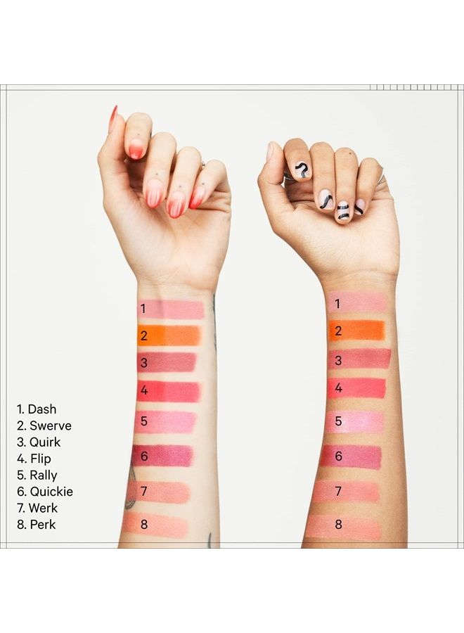 MILK MAKEUP Lip and Cheek Tint - Pigmented Cream Stick - Natural Vegan Formula - 0.21 Oz (PERK - Shimmery Coral) - Image 3