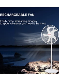 Stargold 18 Inch Rechargeable Oscillating Fan Table Fan Wall Fan Floor Fan Ceiling Fan With 4 SMD LED Light  - Image 5