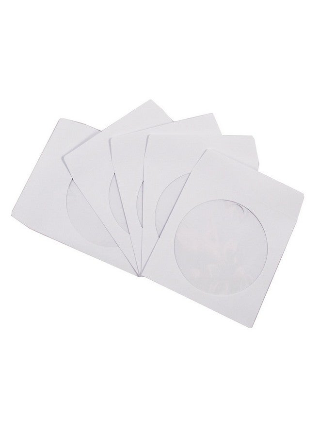 maxtek 200 Pack Maxtek Premium White Paper Cd Dvd Sleeves Envelope With Window Cut Out And Flap 100 Gsm Paper. - Image 1