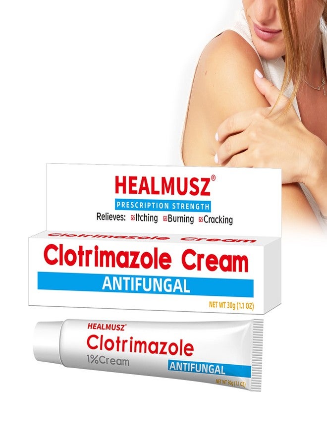 HEALMUSZ كريم مضاد للفطريات 30 جرام - تخفيف حكة الرياضي، السعفة، الإكزيما، علاج فعال لفطريات القدم، يهدئ الحكة، كريم مضاد للفطريات للبشرة يهدئ البشرة الفطرية بسرعة للوجه والجسم - Image 1
