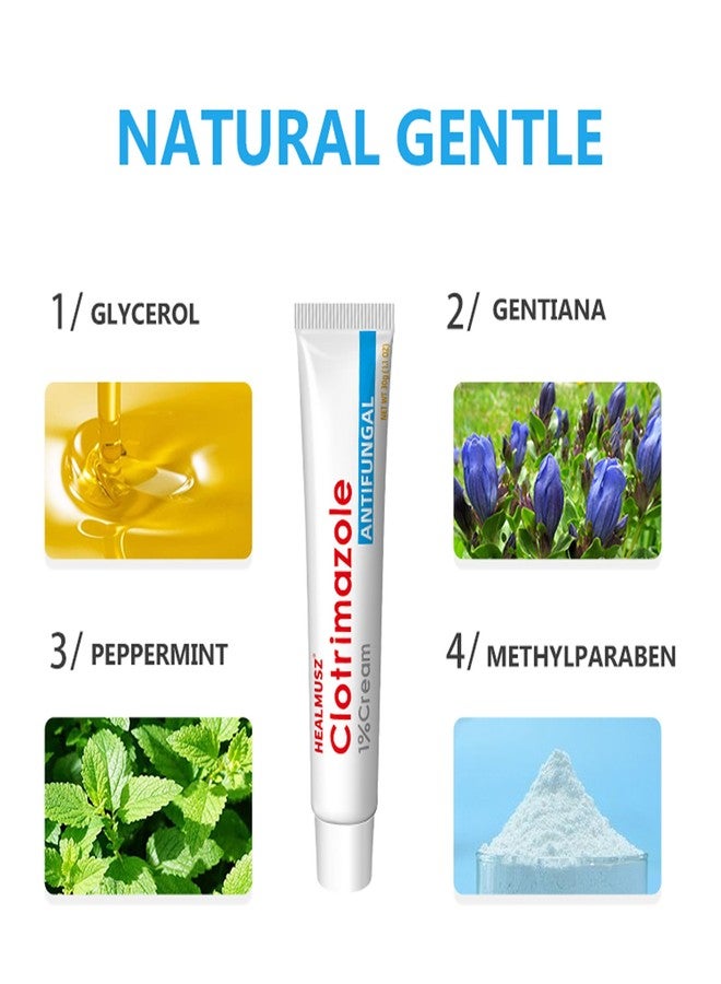 HEALMUSZ كريم مضاد للفطريات 30 جرام - تخفيف حكة الرياضي، السعفة، الإكزيما، علاج فعال لفطريات القدم، يهدئ الحكة، كريم مضاد للفطريات للبشرة يهدئ البشرة الفطرية بسرعة للوجه والجسم - Image 3