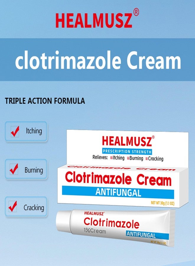 HEALMUSZ كريم مضاد للفطريات 30 جرام - تخفيف حكة الرياضي، السعفة، الإكزيما، علاج فعال لفطريات القدم، يهدئ الحكة، كريم مضاد للفطريات للبشرة يهدئ البشرة الفطرية بسرعة للوجه والجسم - Image 5