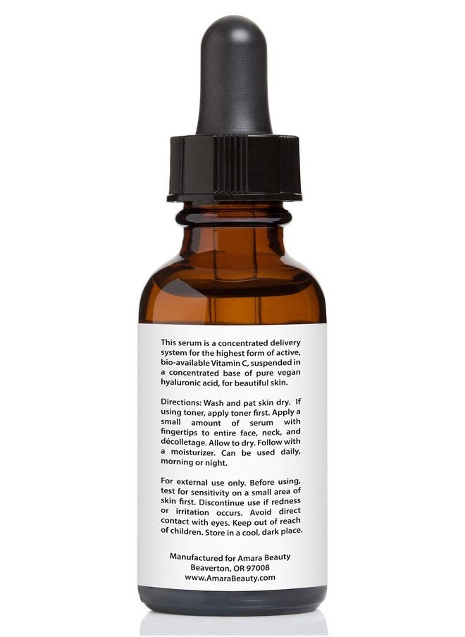 Amara Beauty - Vitamin C Serum for Face 20% with Hyaluronic Acid & Vitamin E, 1 fl. oz. - Image 1