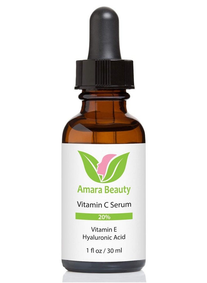 Amara Beauty - Vitamin C Serum for Face 20% with Hyaluronic Acid & Vitamin E, 1 fl. oz. - Image 1