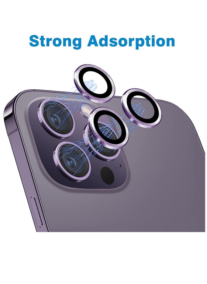 Raxoom iPhone 14 Pro/iPhone 14 Pro Max Camera Lens Protector, Anti-Scratch Lens Cover 9H Tempered Glass Metal Camera Screen Protector Shockproof Camera Ring - Image 4