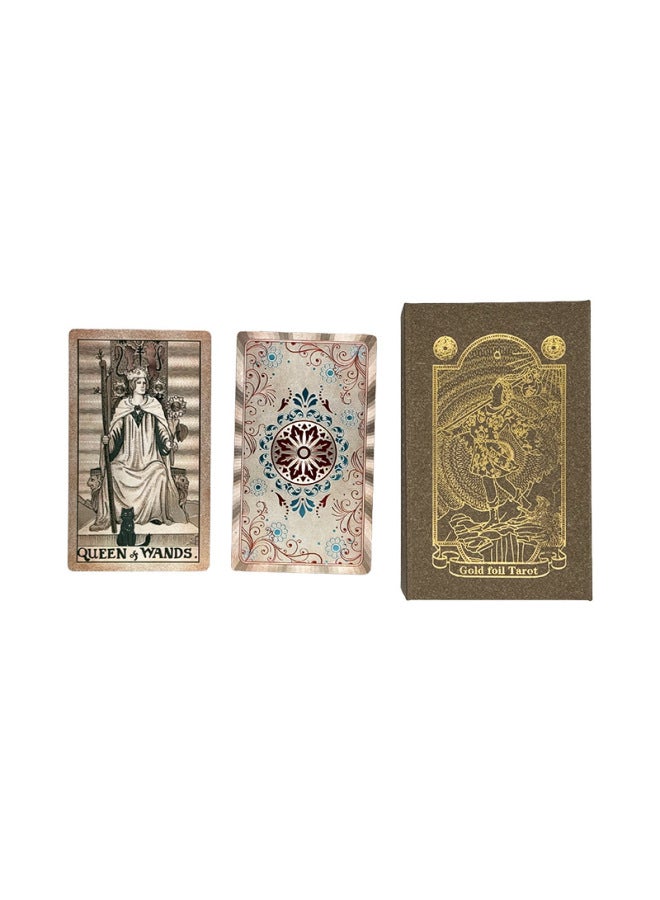 Waite Gold Foil Tarot Caro Card Tarot Color Printing Tarot Card PVC Waterproof Tarot Card Table Game Tablecloth