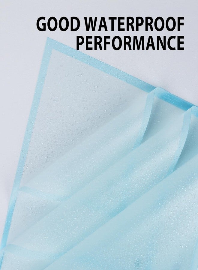 FUHITIM 20 Sheets Flower Wrapping Paper - Waterproof Floral Gift Packaging Paper for DIY Crafts，Florist Supplies Packaging Paper for Wedding Birthday Gift (Transparent Light Blue) - Image 3
