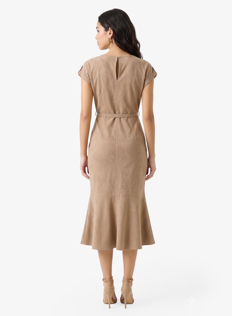 GUESS Crew Neck Fit & Flare Maxi Dress - Image 2