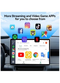 Carlinkit Carlinkit Newest Android 13.0 Ai Box LED, 8+128GB with Qualcomm 8-cores, 3-in-1 Wireless CarPlay/Android Auto Comes with Play Store, Streaming Video, Only for The Vehicle with Wired CarPlay  - Image 4