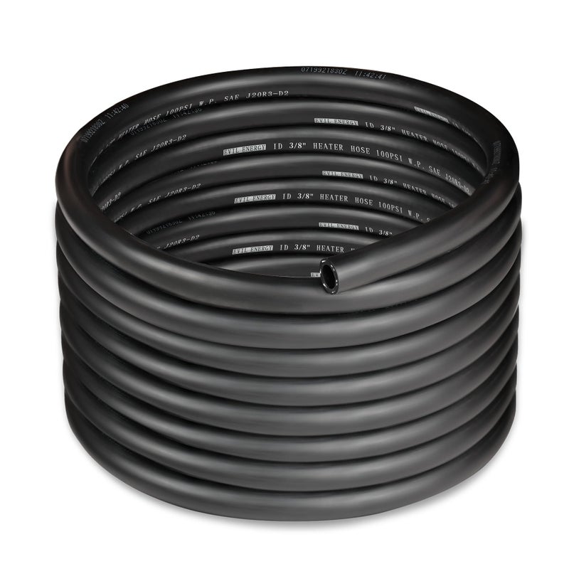 EVIL ENERGY 38 Heater Hose Coolant Radiator Straight 100PSI SAE 20R3 20FT Black - Image 2