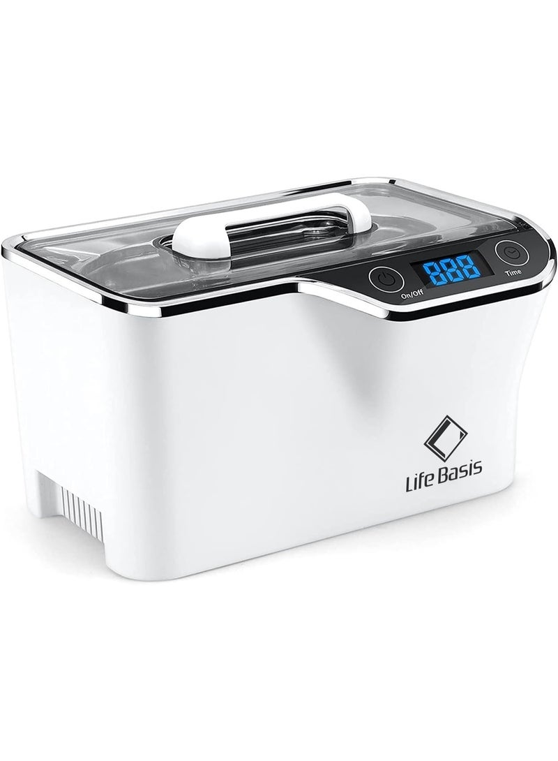 Life Basis Ultrasonic Cleaner 600ml – 42kHz Digital Cleaning Device for Glasses, Jewelry, Watches & More | Reusable, Powerful & Efficient Cleaning Tool - Image 1