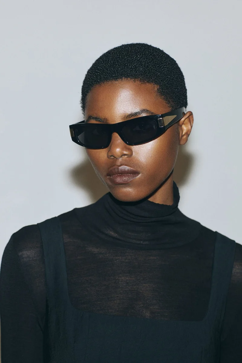 H&M Gathered square-neck dress