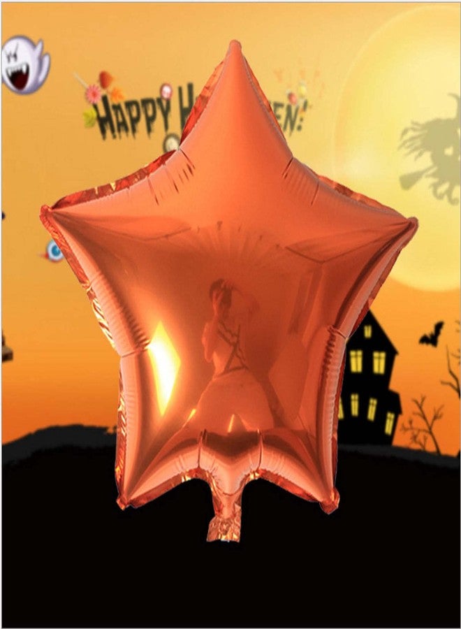 Creaides 12Pcs 18" Foil Star Balloons Helium Mylar Black Orange Star Balloons for Wedding Birthday Baby Shower Halloween Christmas Party Decorations - Image 5