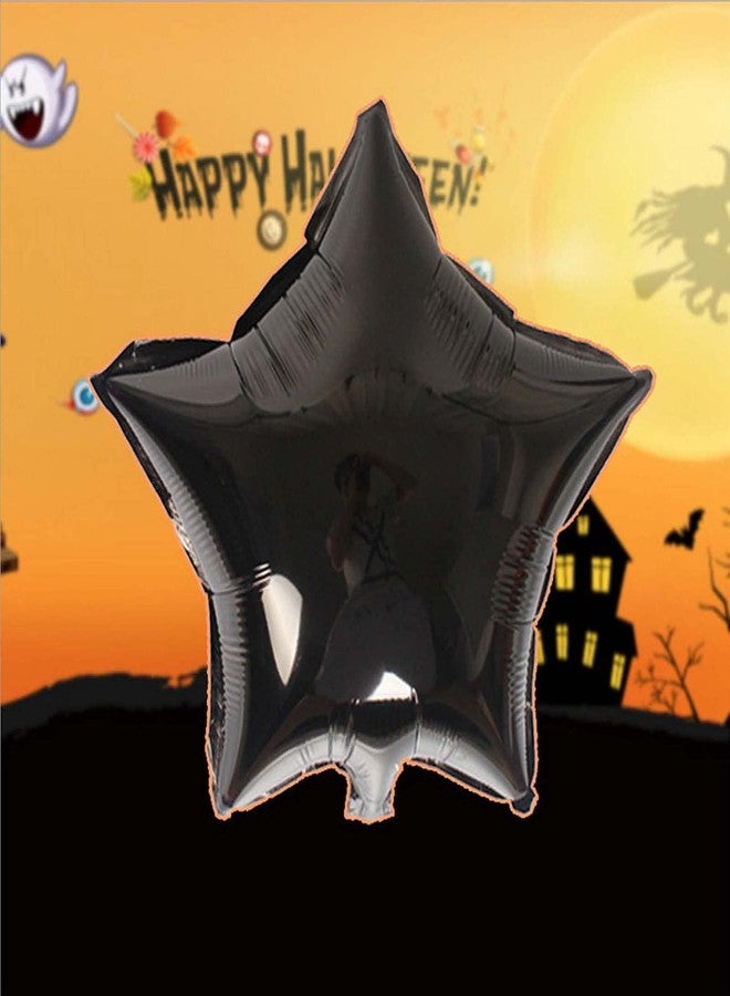 Creaides 12Pcs 18" Foil Star Balloons Helium Mylar Black Orange Star Balloons for Wedding Birthday Baby Shower Halloween Christmas Party Decorations - Image 4