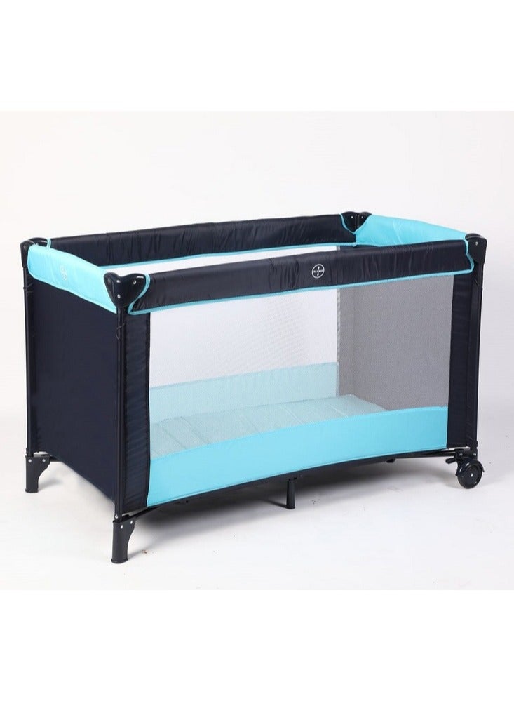 BABYCARA Playpen Cot Quick Foldable Baby Bed With Carrying Bag 120x60 - Image 1
