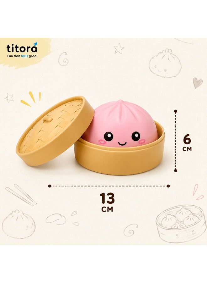 Titora Squishy Dumpling Mystery Blind Box, Soft Squeeze Surprise Bun Toy, Slow Rising Sensory Fidget Toy for Kids 3+ (1 Pc) - Image 3