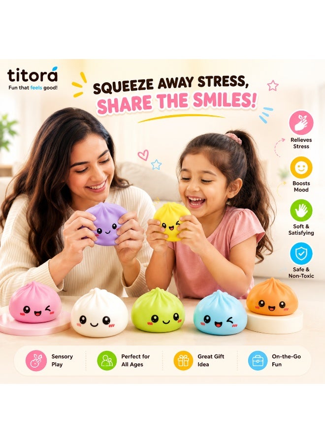 Titora Squishy Dumpling Mystery Blind Box, Soft Squeeze Surprise Bun Toy, Slow Rising Sensory Fidget Toy for Kids 3+ (1 Pc) - Image 5