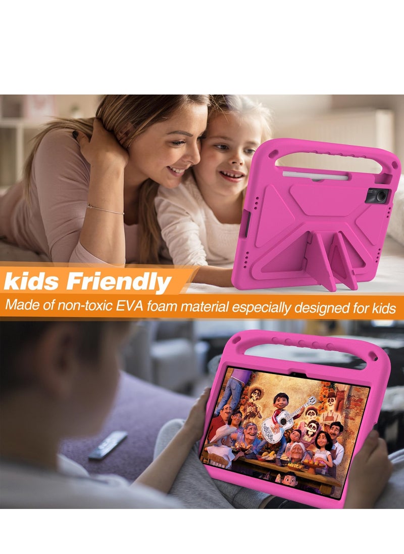 Generic - Kids Case For Xiaomi Redmi Pad SE 11-Inch (2023) EVA Foam Lightweight Shockproof Duarable Tablet Cover with Handle Stand Case For Children Firendly Pink - Image 1