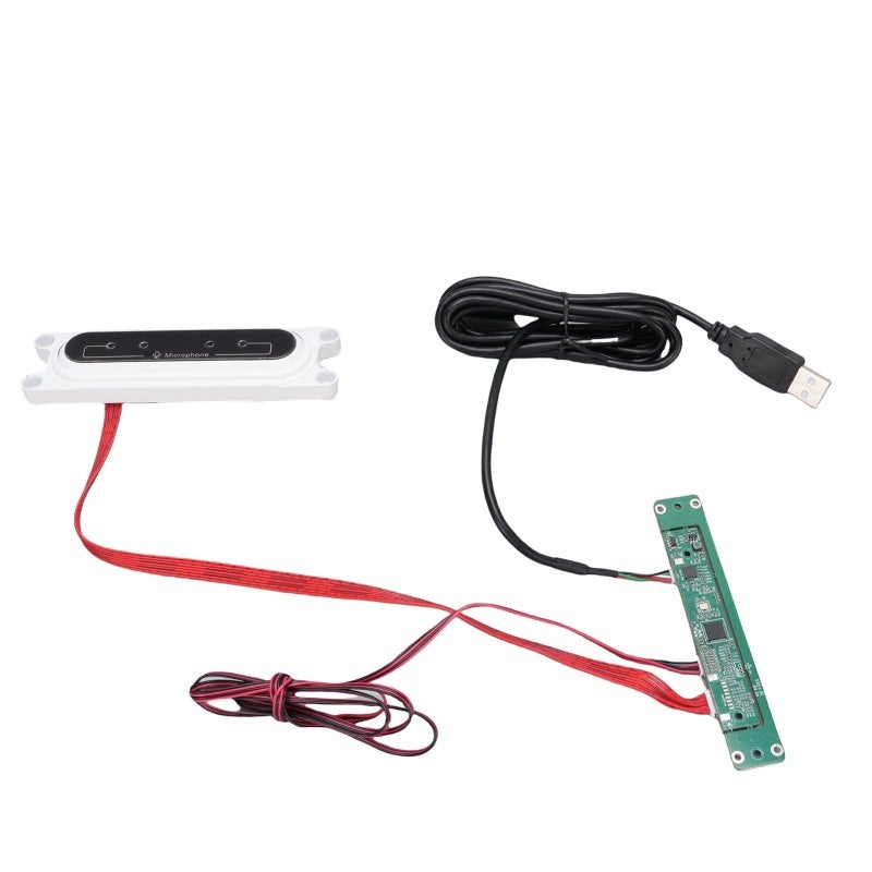 Embedded 4 Arrays Omnidirectional Microphone Adjustable Bracket Speech Recognition Machine White - Image 2