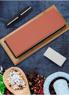 INKBIRD Sharpening Stone 2-in 1 Whetstone Knife Sharpener Stone Dual Sides 3000/8000 Grit Knife Sharpening Kit Wet Stone with Flattening Stone Angle Guide Non-Slip Bamboo Base for Kitchen Pocket Knife  - Image 4