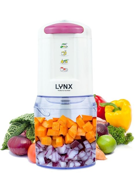 Powerful Electric Food Chopper with 2-Speed Settings, Full Copper 450W Motor, Overheat Protection, Safety Lock System, Easy-to-Clean Design – Lynx Food and Vegetable Chopper LY-OC-4011