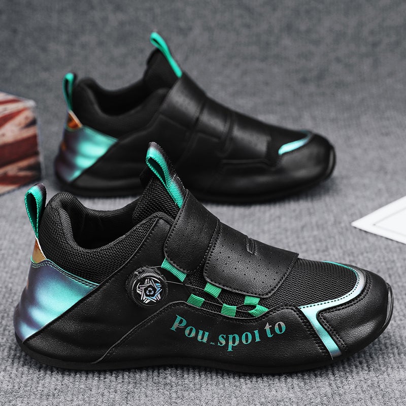 Breathable Anti-Shock Badminton Shoes for Youth Black