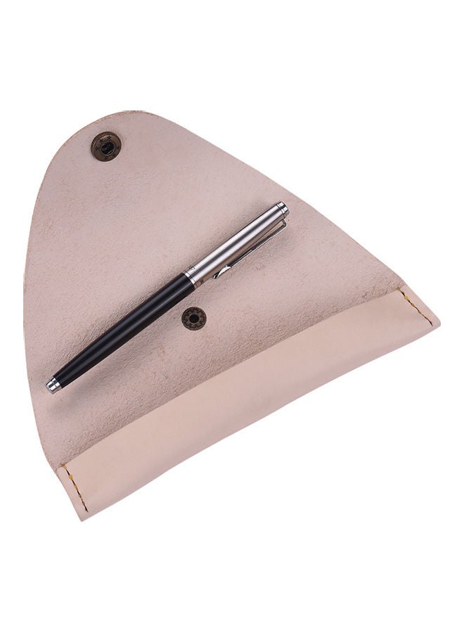 Loquat Handmade Protector Leather Pen Case Beige - Image 2