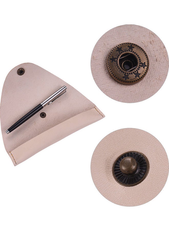 Loquat Handmade Protector Leather Pen Case Beige - Image 3