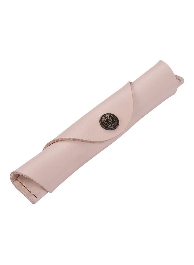 Loquat Handmade Protector Leather Pen Case Beige - Image 1