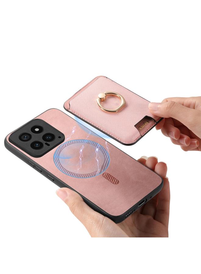 S-TOP Case For Redmi Note 13 4G Retro Cross Leather Ring Vertical Insert Card Bag MagSafe Phone Case - Image 5