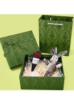 KCDMBUE Luxury Large Gift Box, Empty Storage Box for Lipstick, Jewelry, and Special Presents, Elegant Birthday Anniversary Surprise Gift Wrap Box (Green 28x20x9cm)  - Image 5