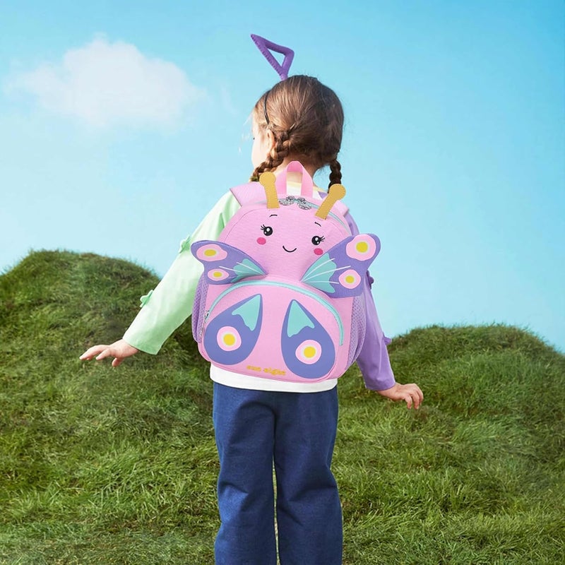 SUN EIGHT Preschool Toddler Backpack - Cute 3D Cartoon Butterfly Design for Kids - Image 2