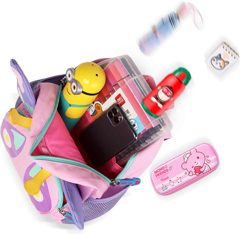 SUN EIGHT Preschool Toddler Backpack - Cute 3D Cartoon Butterfly Design for Kids - Image 5