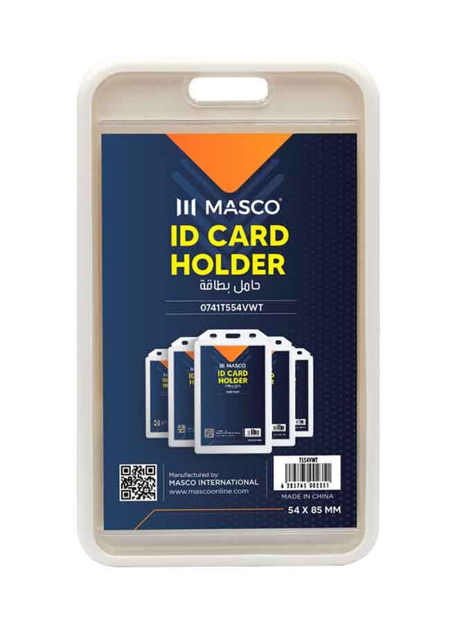 5-Piece Vertical ID Card Holder White