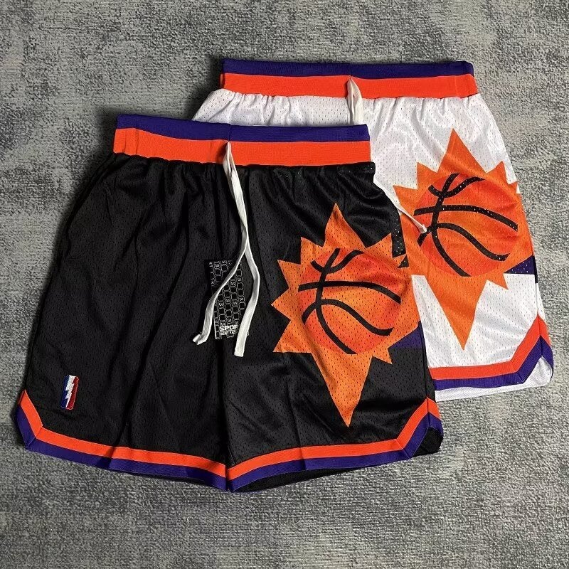 Trendy Brand American Casual Knee Sports Basketball Shorts Boys Flame Loose Four-Point Training Pants - Image 3
