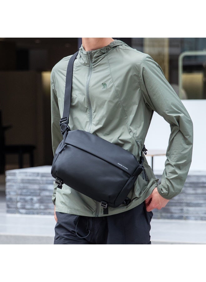 Mark Ryden MR-124 Crossbody Shoulder Bag for Men – Lightweight Waterproof Sling Bag with Tablet Sleeve, Anti-Theft Pocket & Adjustable Strap – Oxford Fabric, YKK Zipper – Elegant Black
