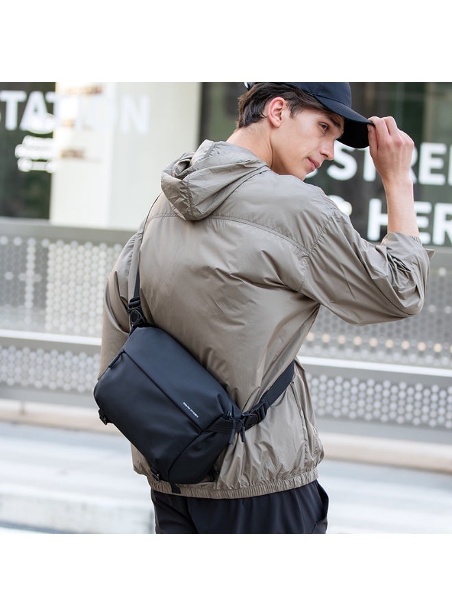 Mark Ryden MR-124 Crossbody Shoulder Bag for Men – Lightweight Waterproof Sling Bag with Tablet Sleeve, Anti-Theft Pocket & Adjustable Strap – Oxford Fabric, YKK Zipper – Elegant Black