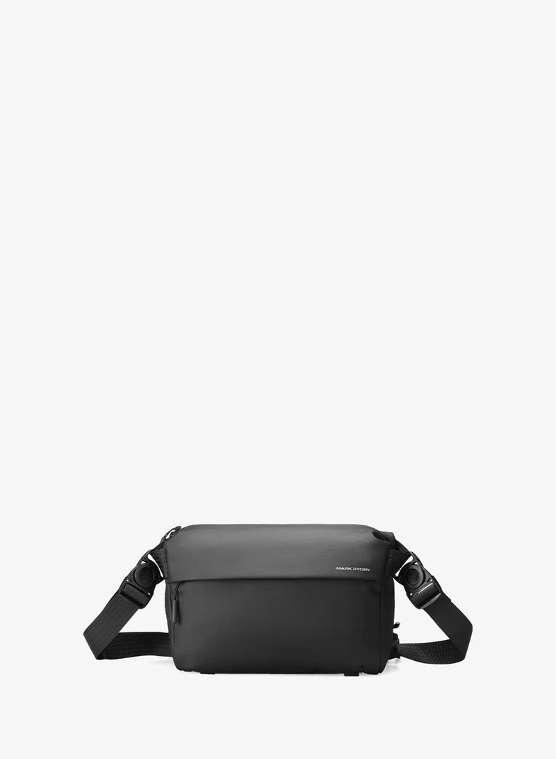 MARK RYDEN Mark Ryden MR-124 Crossbody Shoulder Bag for Men – Lightweight Waterproof Sling Bag with Tablet Sleeve, Anti-Theft Pocket &amp; Adjustable Strap – Oxford Fabric, YKK Zipper – Elegant Black