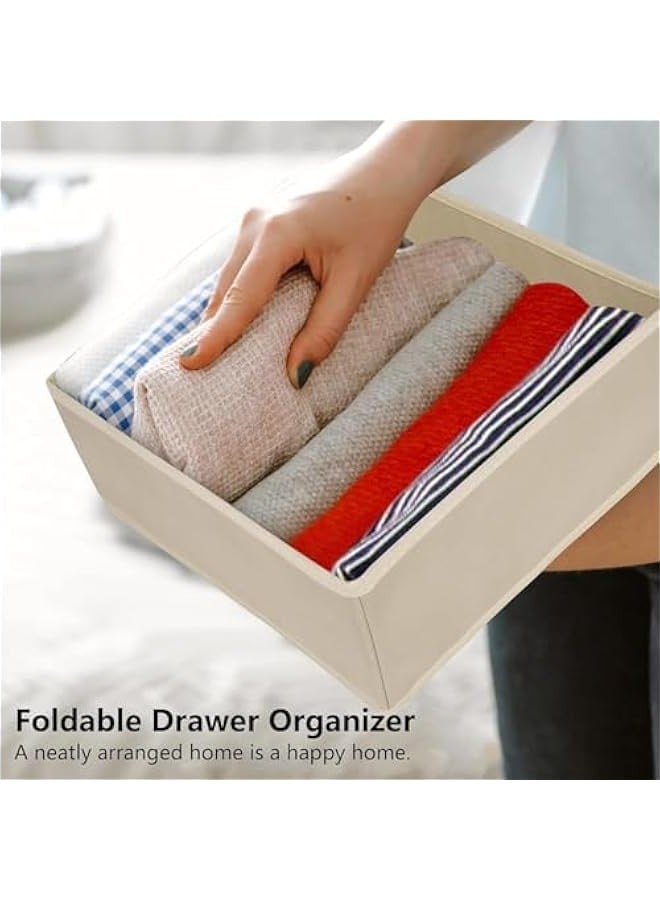 TRASSLE 12Pack Foldable Drawer Organiser set, Wardrobe Organizer,Drawer Organizer Folding Storage Shelf, Stylish Organizers, for Socks, Bras, Underwear, Leggings, Jeans, Sweaters,Etc  - Image 5