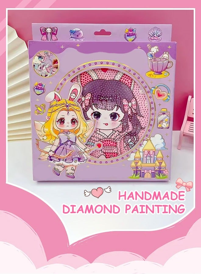 Diamond Painting Game, DIY Beaded Picture Puzzle Game, 5D Diamond Painting Kits for Kids 20.5*23  - Image 1
